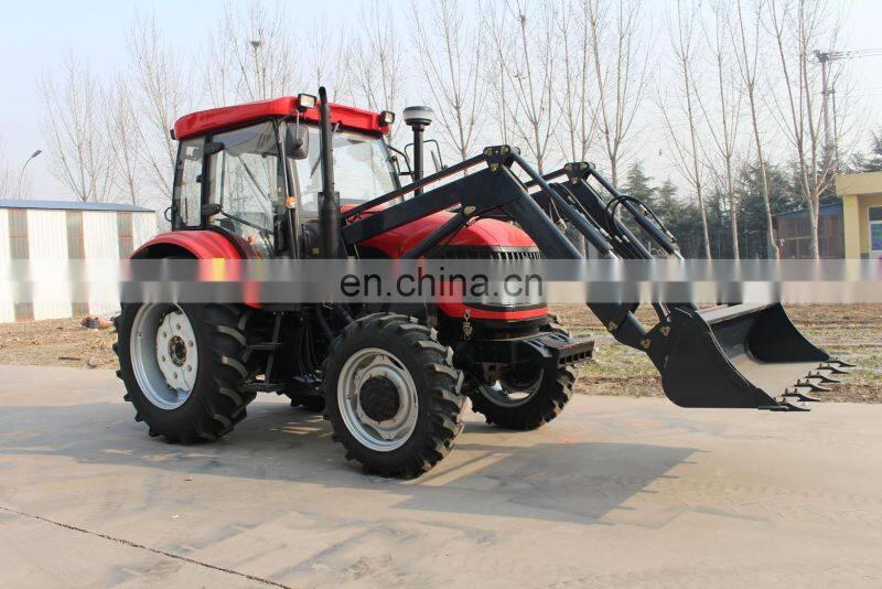 Best price 100hp tractor with cab/air conditioner front end loader