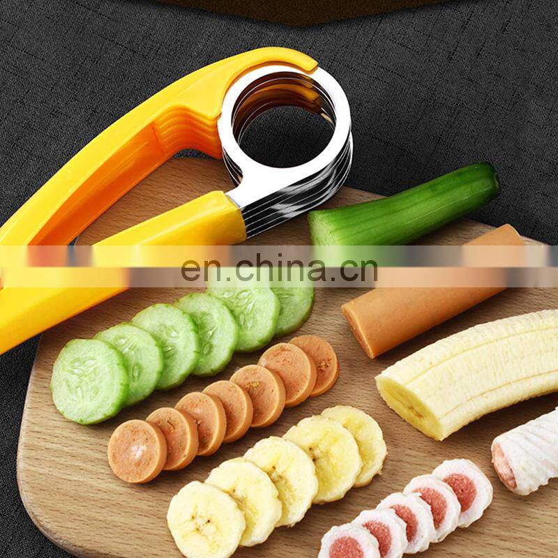 Home Kitchen Tool Manual Stainless Steel Salad Fruit Vegetable Peeler Slice Banana Slicer