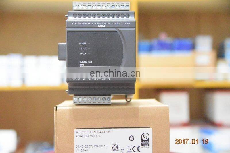 Original Delta ES2 Series Analog PLC Module DVP04DA-E2 for printing machine