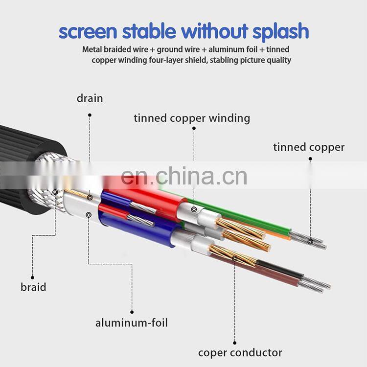 environmental PVC black or bule vga cable 50 meters