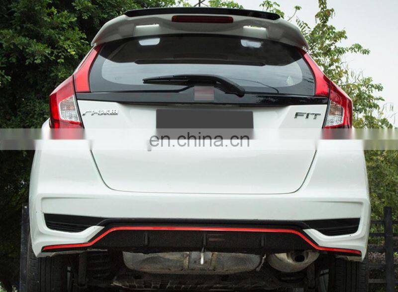2021 New Other Exterior Accessories ABS carbon fiber look front bumper lip spoiler splitter diffuser for honda jazz fit 2018