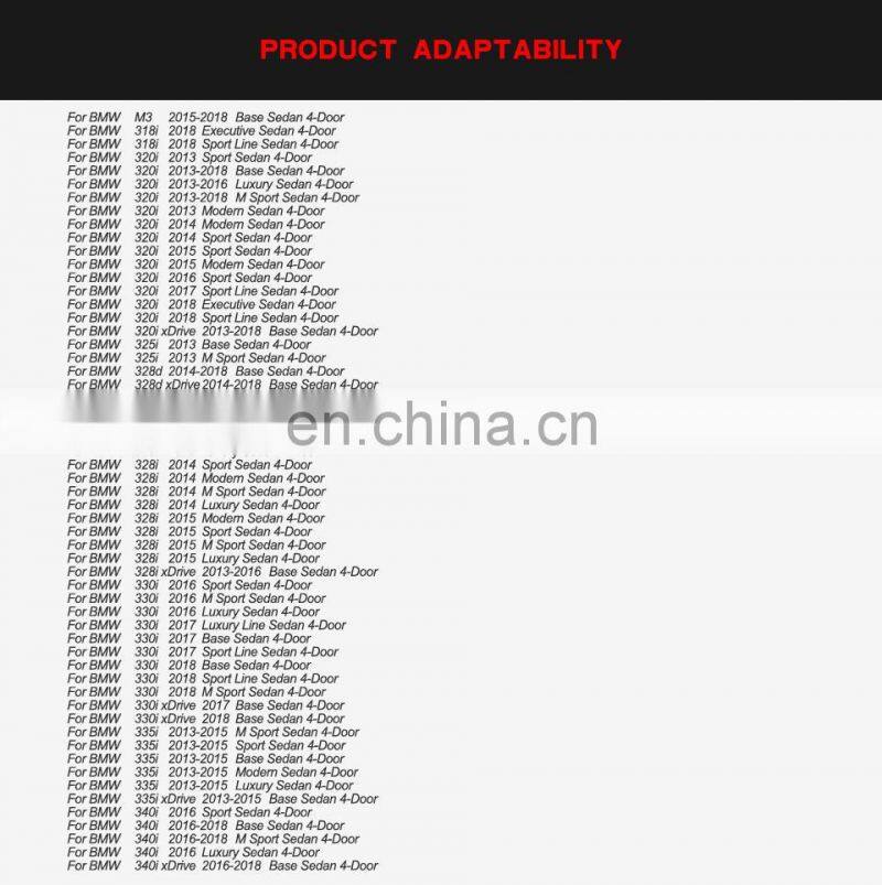 Carbon Fiber Rear Spoiler Trunk Wing Spoiler for BMW F30 F80 M3320i 335i 2012-2018