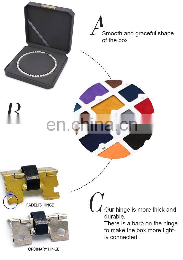 New Arrival Dark Gray Luxury Microfiber Necklace Box