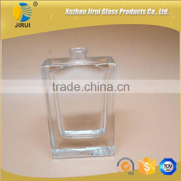 35ml square clear glass perfume bottles with sprayer