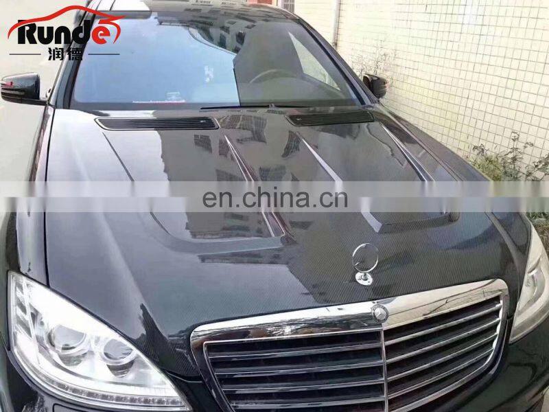 RD Brilliant Quality PD Style Carbon Fiber Bonnet Engine Hood For Mercedes BENZ W221