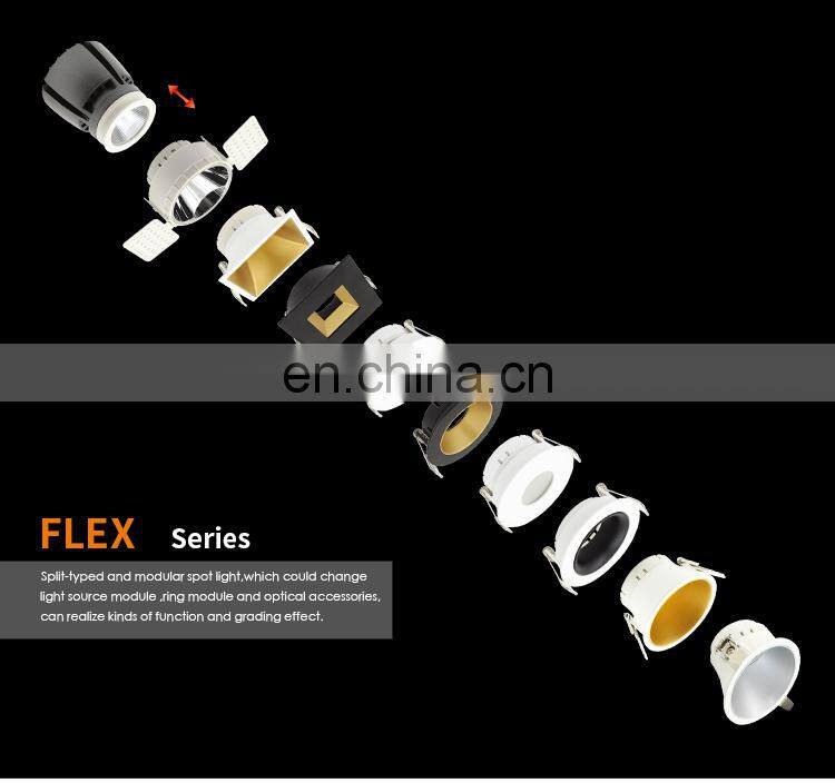 HUAYI Oval Open Boundless Adjustable Angle Indoor Led Spotlights Convergent Brightness