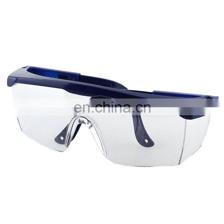Rubber  arms  impact protection safety glasses orange safety goggles