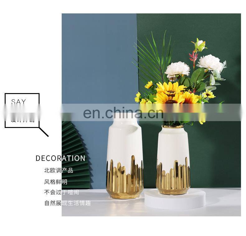 Home Accessories Vase Decoration Decor Modern Chinaceramicvase 2021 Luxury De Luxe Flower Vases For Weddings Centerpiece