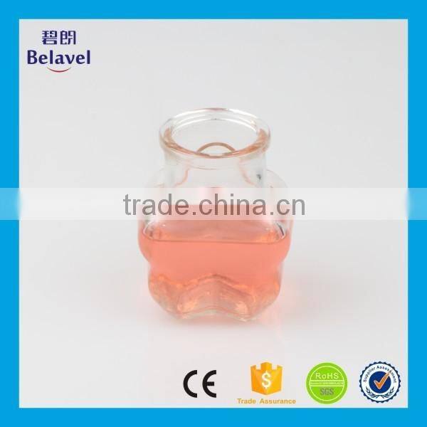 Most popular peach blossom shape 100ml clear glass wishing bottle