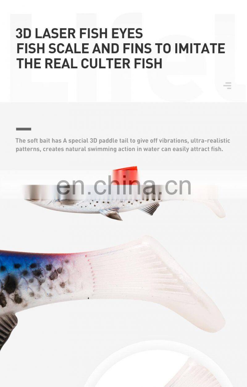 JOHNCOO China Factory Customized 3D Eye Big Size 15cm 36g Pike Bait Soft Fishing Lures