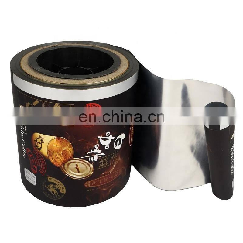 Automatic sachet packaging roll film food grade plastic laminated aluminum foil film white coffee bags custom printed rolls