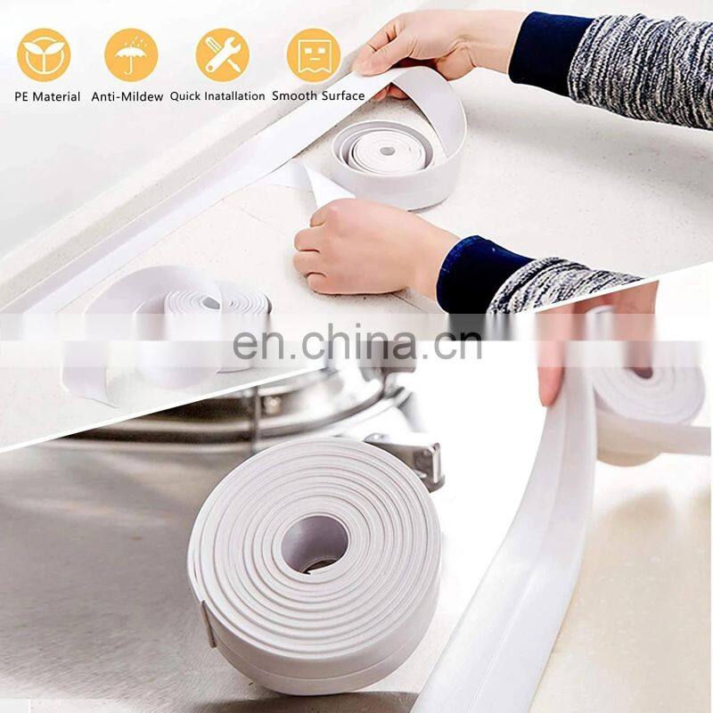 Bathroom Kitchen Accessories Shower Bath Sealing Strip Tape Caulk Strip Self Adhesive Waterproof Wall Sticker Sink Edge Tape