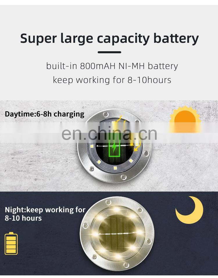 Giangdong Led Solar Garden Lights Outdoor Lights Buried lamp Lighting for Lawn Patio Pathway Yard