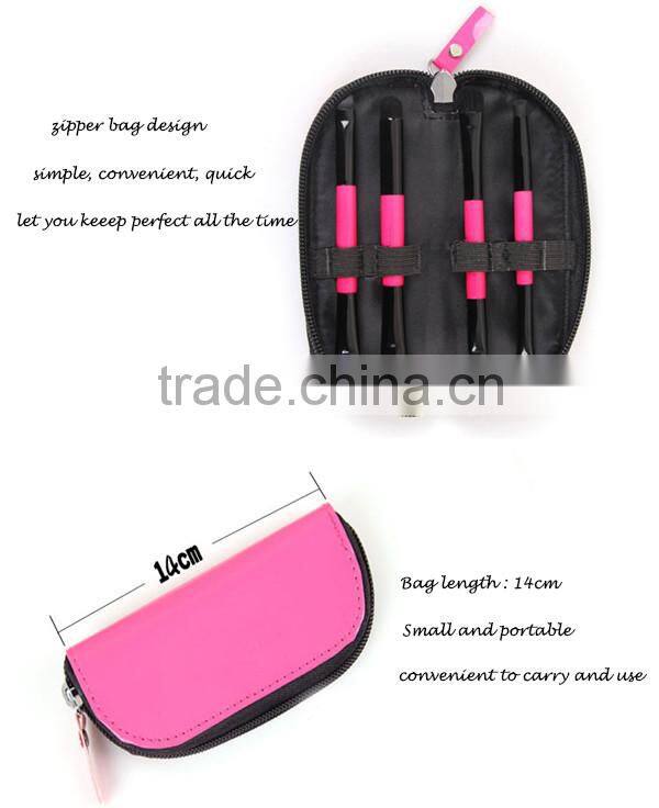 Multi-colored options Top Quality Travel kit Makeup Brush Rose red eyeshadow brush 4 pcs