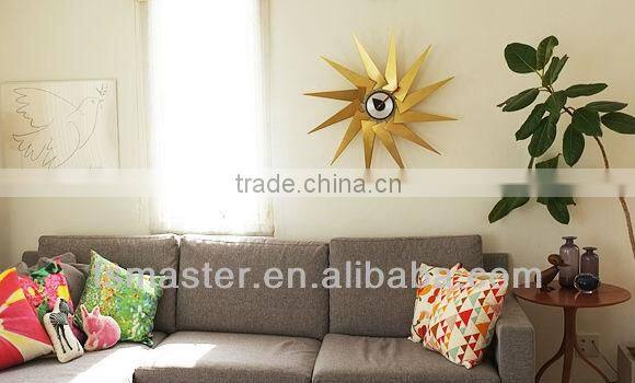 original quality turbine Copper sun wall clock