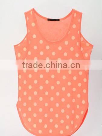 2015 fashion tank top for ladies/stringer tank top with sport style from China Supplier