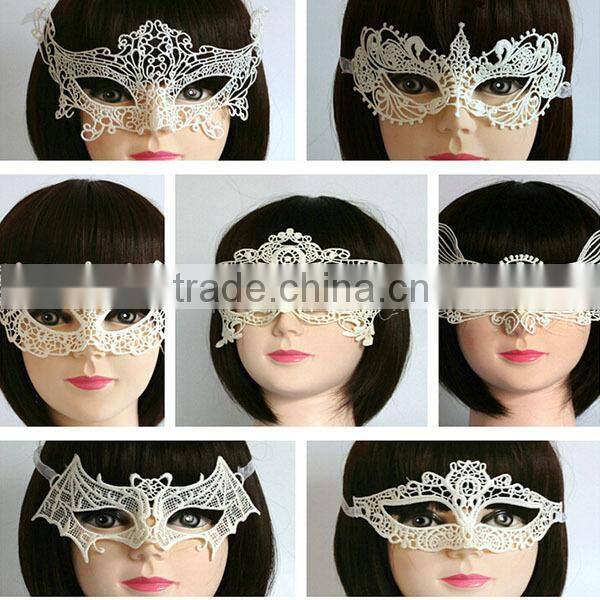 Cheap in stock black lace masquerade ball mask bulk Eye Mask Sexy Lace Venetian Masquerade fancy dress costume