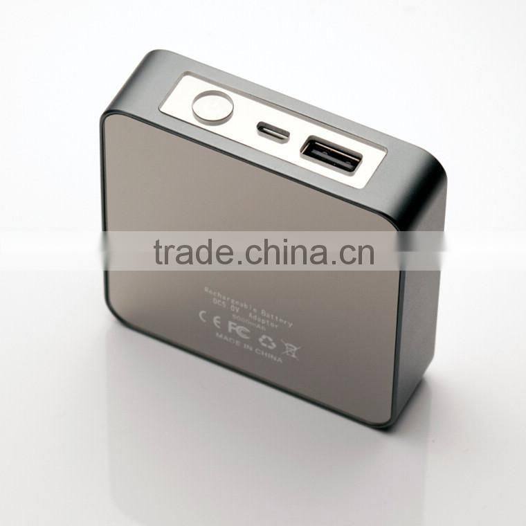 2014 new fashion moible phone charger best gift high quality 6600mah portable charger aluminum mirror advertising power bank