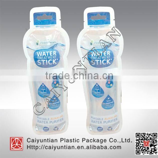 Printed brand water reclosable pleastic bag /12 oz liquid pouch