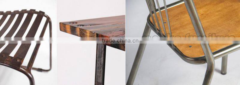 Classical Vintage Metal Dining Chair Stainless Steel Armchair