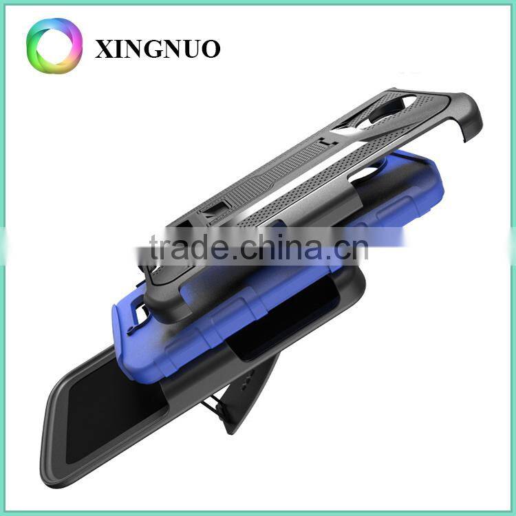 Rugged Armor Holster Case Cover Case for Moto X3 With Kickstand and Locking Belt Swivel Clip