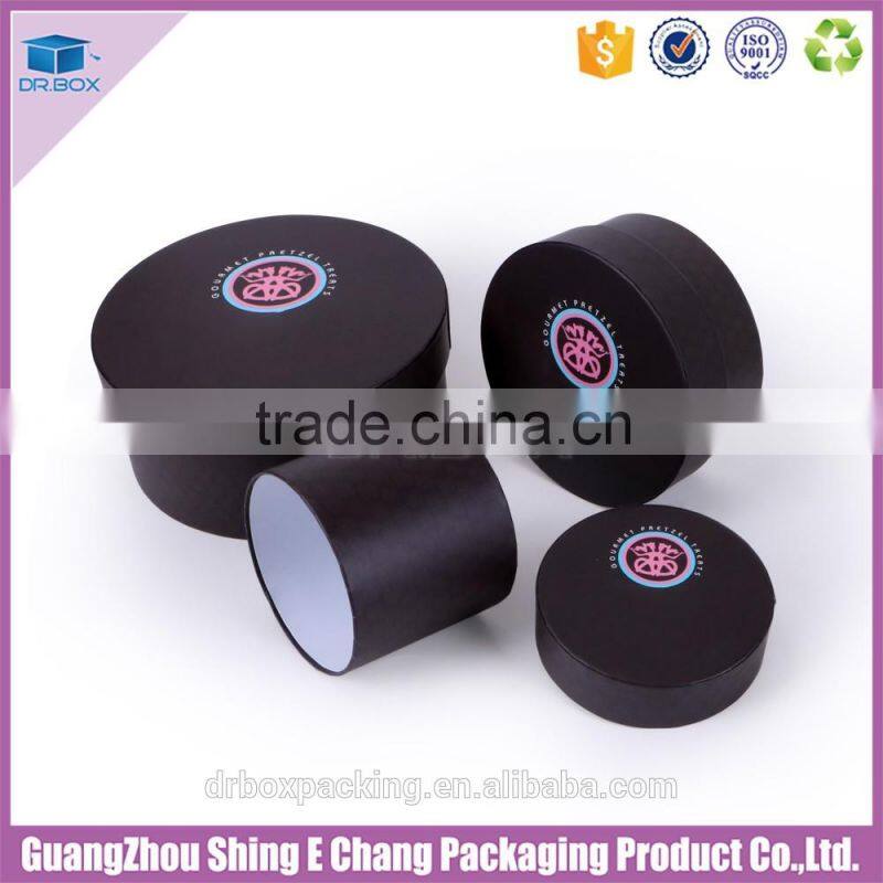 Round157g double copper paper 4 color printing logo custom luxury gift box,gift storage box