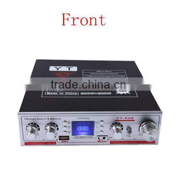 china tube amplifier YT-K06 with LCD (LRC)display/USB/TF card+ YT-K06/mp3 player