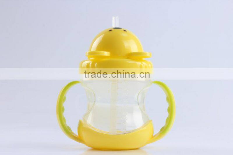China Wholesale Baby Suction Cup ,Baby Drinking Cup,BPA Free Sippy Cup With Handles