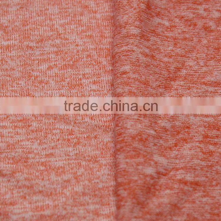 Cationic polyester heather lycra fabric for sports jersey