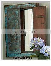 Vintage wood frame cosmetic dressing table mirror