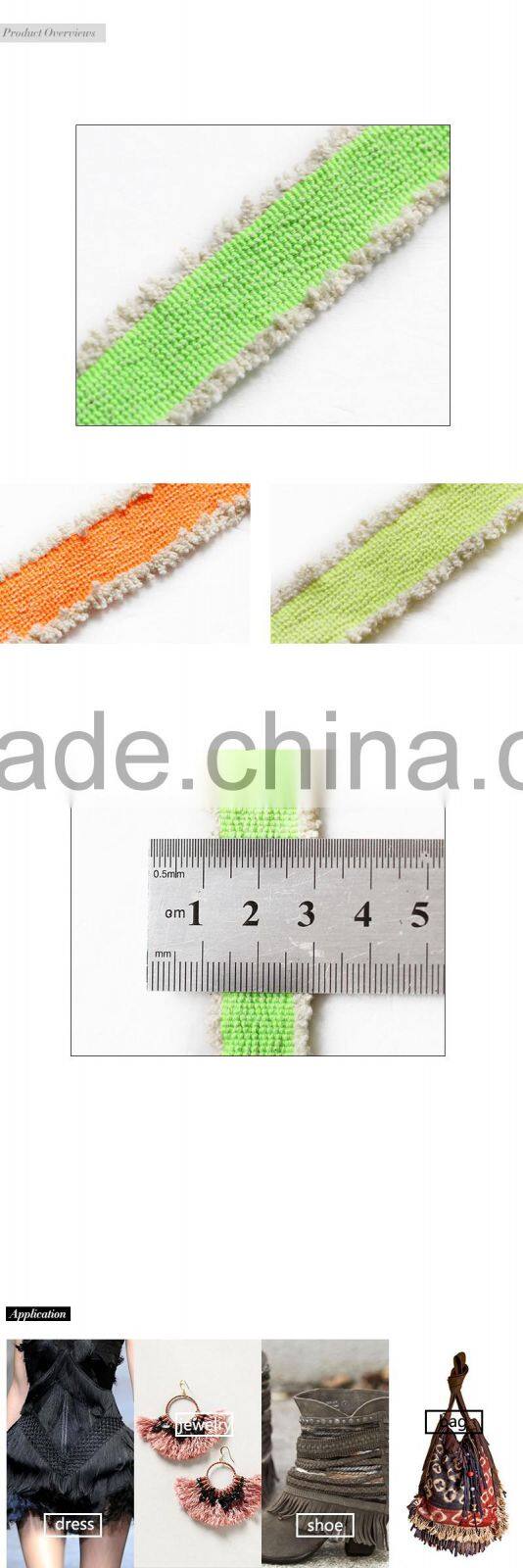 Fashion design rough selvedge ribbon trim with high quality