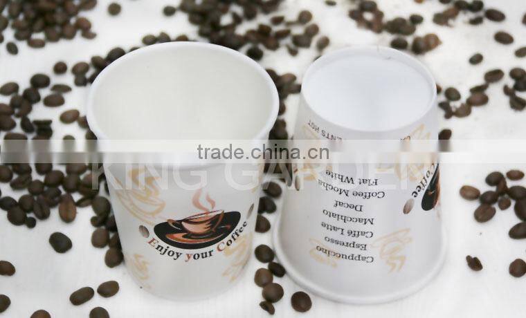 Expresso Printed Single Wall Paper Cafe Cups with lids
