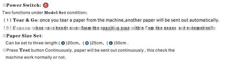 paper towel dispenser sensor, sensor tissue dispenser