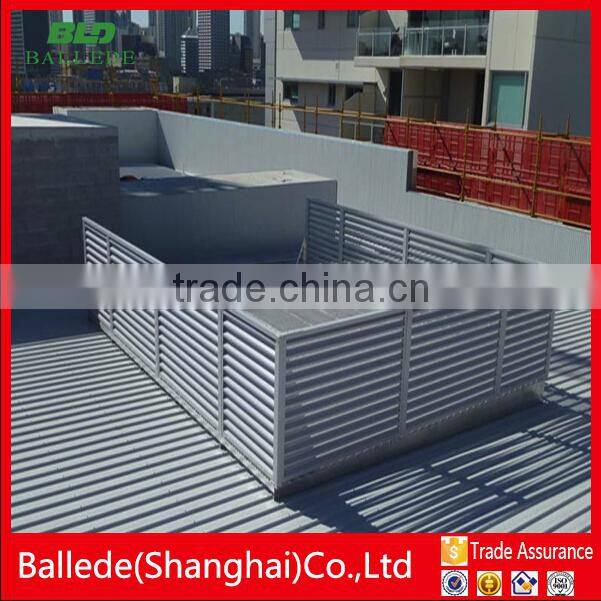 fixed airfoil blade aluminum louvre fence