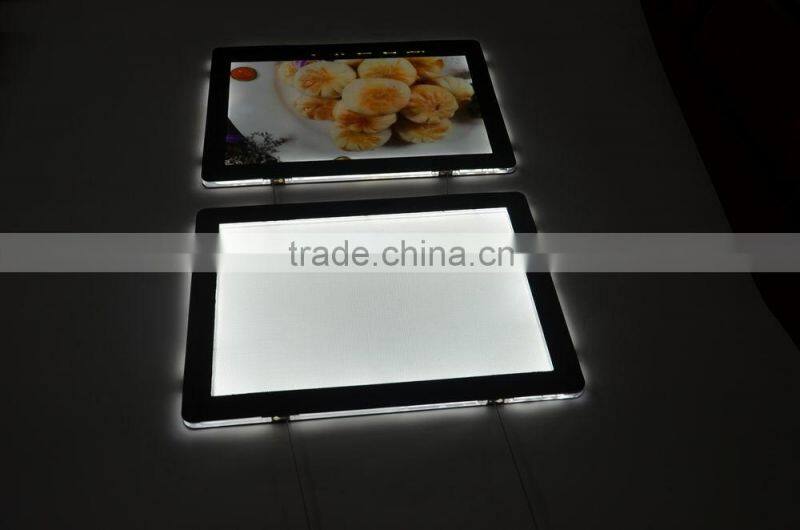 Edgelight CF9 single side magnetic tablet menu for restaurant