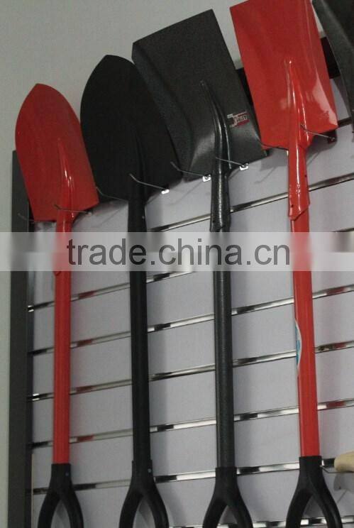 Wood handle with socket fitting round mouth shovel