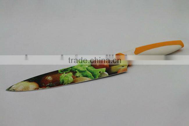 8''non-stick chef knife with anti-slip handle