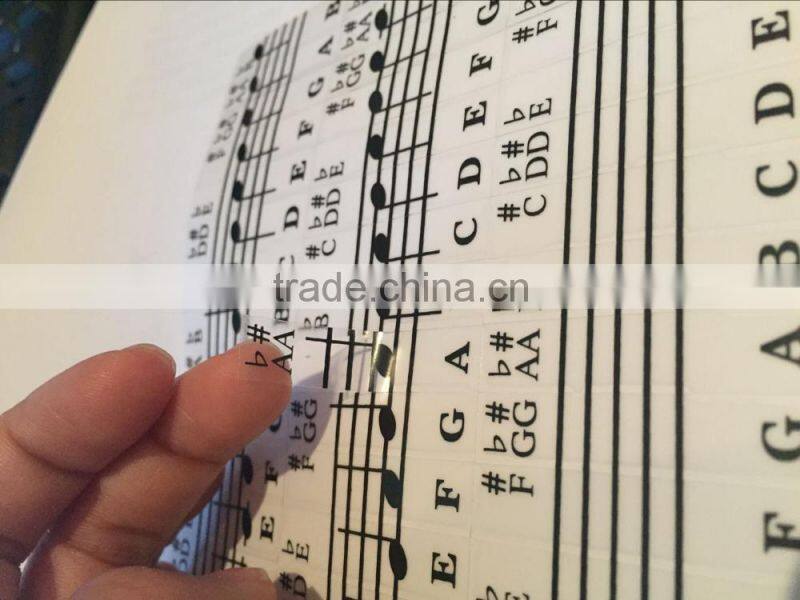 Custom Transparent Sticker,Piano Keyboard Keymap Notemap Removable Vinyl Stickers