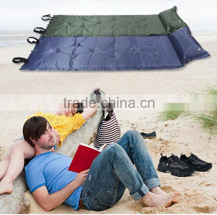 Outdoor single person damp-proof sleeping self inflating camping mattress