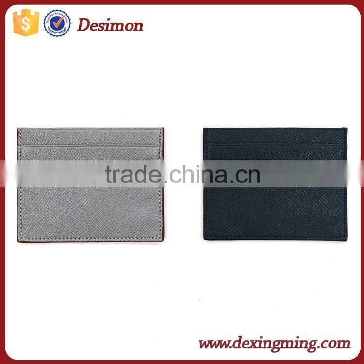 Leather Unisex Card Case Slim Super Thin 6 Slots Compact Wallet holder