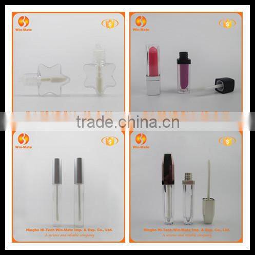 New arrival slap-up clear egelant lady use 10.5*1.4cm ABS lip gloss packaging