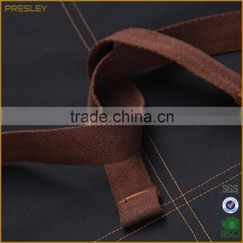 Promotional cooking cotton apron cutomized logo kitchen apron wholesale