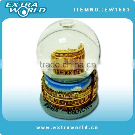 resin dolphin snow ball souvenir for tourist