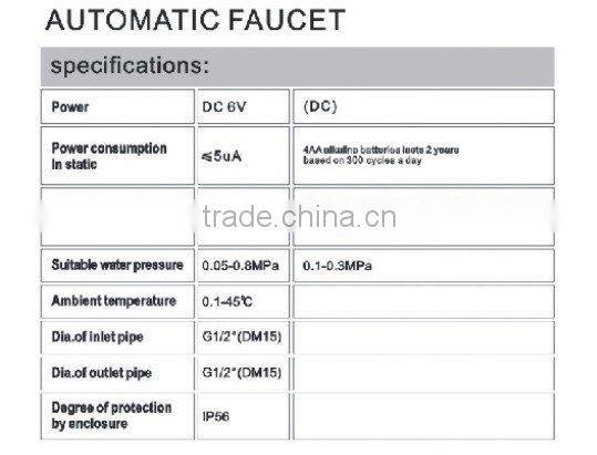 High Self-controled Automatic Basin Faucet QH0114BA