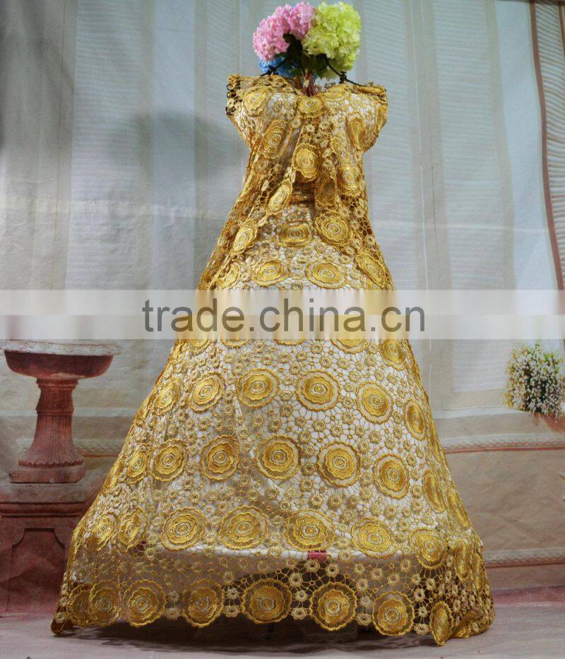 High-end african fabric lace mesh lace fabric for dress on sale