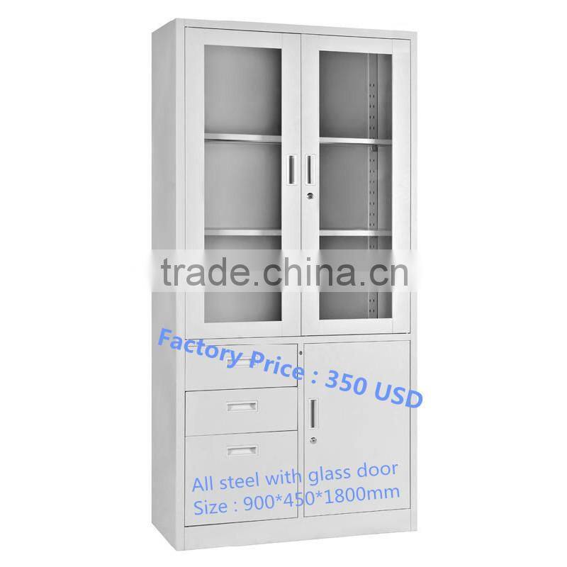 Glass door laboratory chemical storage cabinet