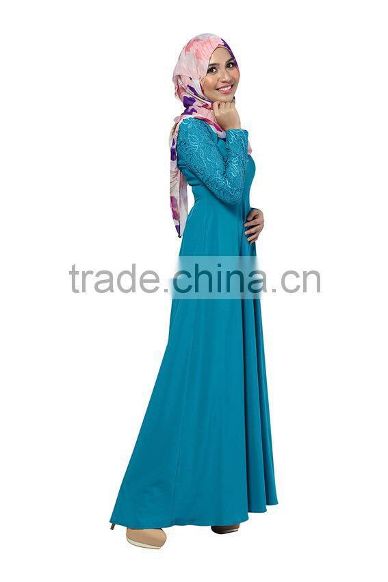 Wholesale Islamic Lace Sleeves Ethnic Muslim Dress