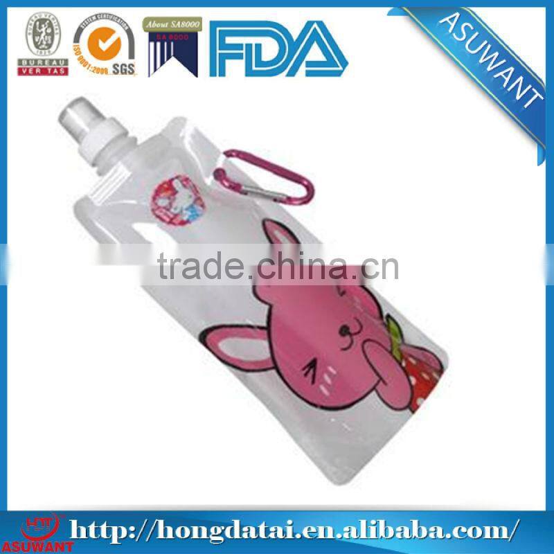 500ml hot gift foldable water bag/collapsible water bags