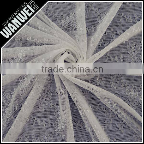 Order flower designer elastic and bright nylon spandex lace fabric for fashion dress and skirts hot selling wholesale