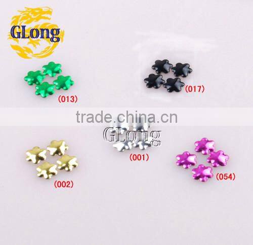 7mm Hot Fix Iron-on Nailhead Plum Blossom Aluminum DIY For Nail Art Bag Shoes Case Garment #GT098-7P(Mix-s)